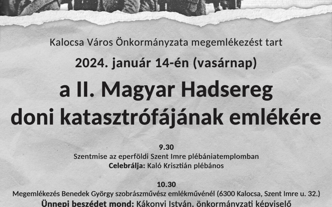Megemlékezés a II. Magyar Hadsereg doni katasztrófájának emlékére